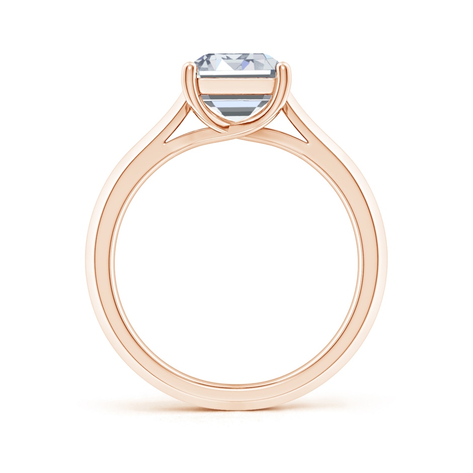 9x7mm HSI2 Emerald-Cut Diamond Knife-Edge Shank Trellis Engagement Ring in Rose Gold side 199