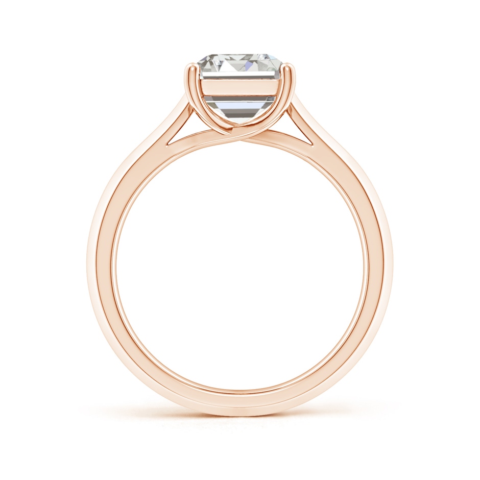 9x7mm IJI1I2 Emerald-Cut Diamond Knife-Edge Shank Trellis Engagement Ring in Rose Gold side 199