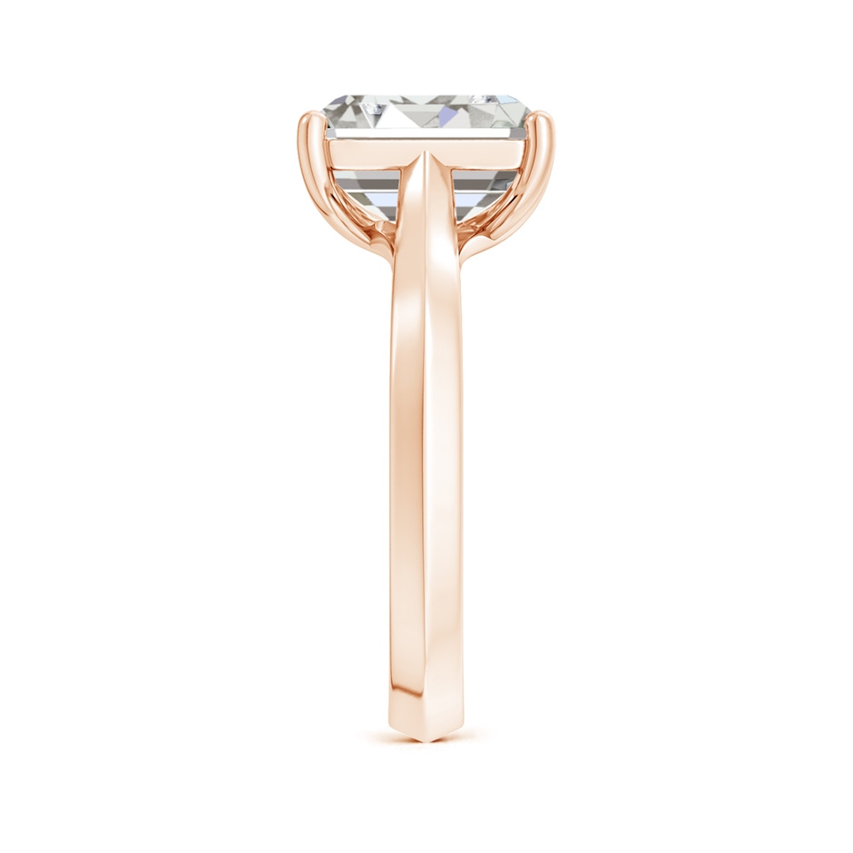 9x7mm IJI1I2 Emerald-Cut Diamond Knife-Edge Shank Trellis Engagement Ring in Rose Gold side 299