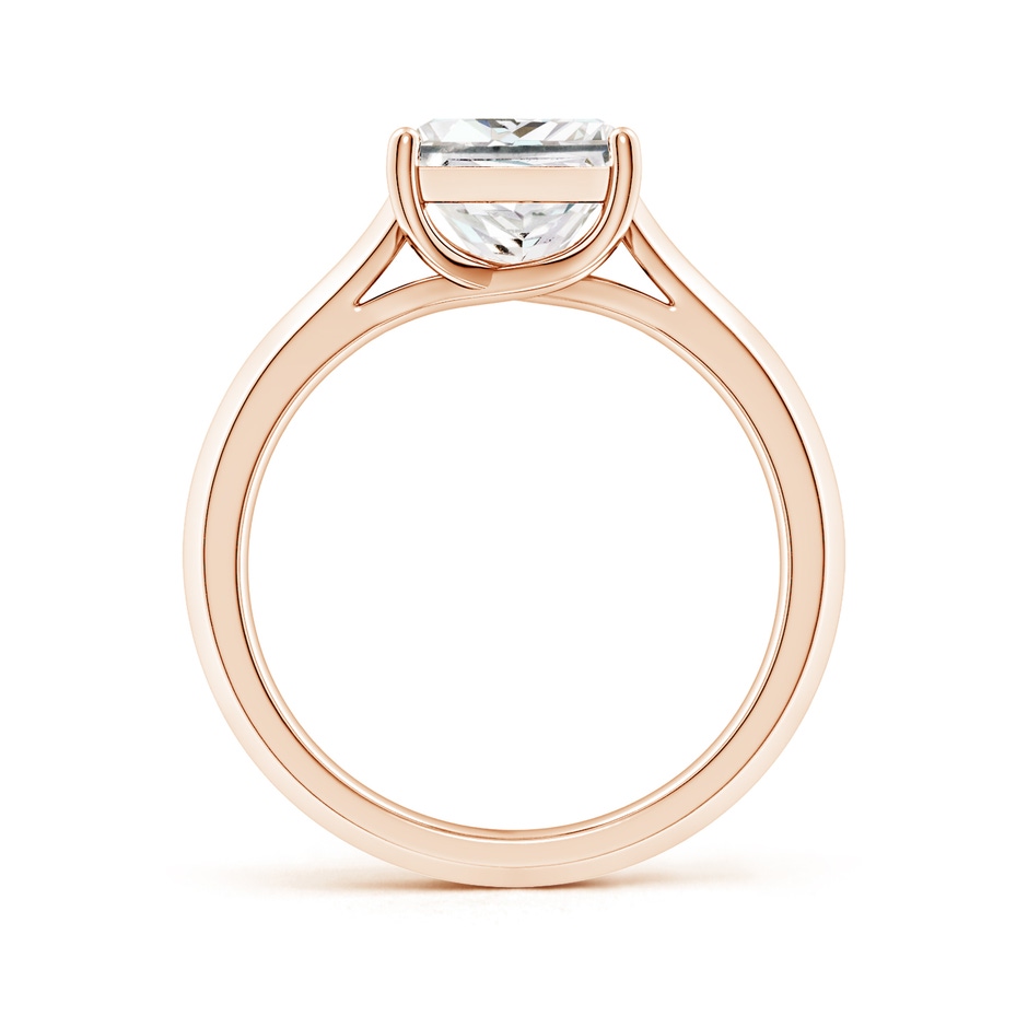 7.4mm GVS2 Princess-Cut Diamond Knife-Edge Shank Trellis Engagement Ring in 9K Rose Gold side 199