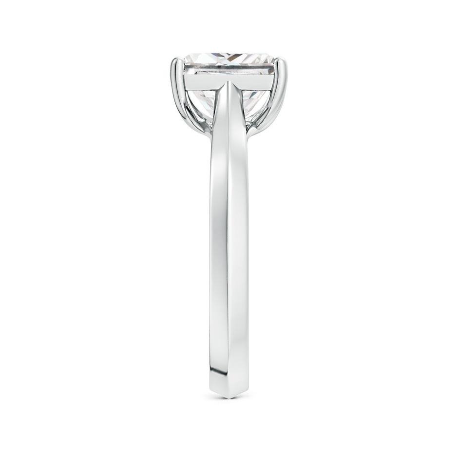 7.4mm GVS2 Princess-Cut Diamond Knife-Edge Shank Trellis Engagement Ring in P950 Platinum side 299