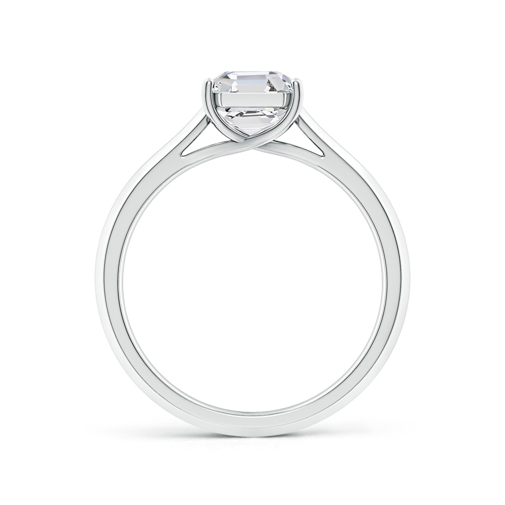 6.5mm HSI2 Square Emerald-Cut Diamond Knife-Edge Shank Trellis Engagement Ring in White Gold - side 199