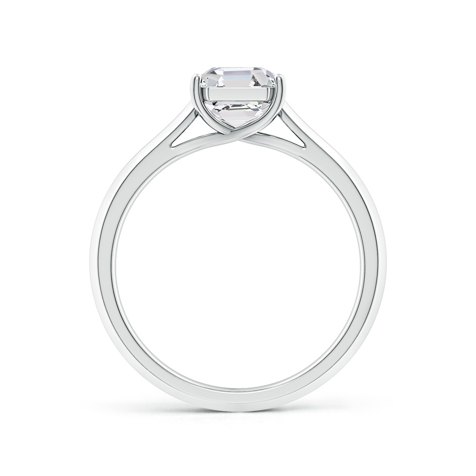 6.5mm HSI2 Square Emerald-Cut Diamond Knife-Edge Shank Trellis Engagement Ring in White Gold side 199