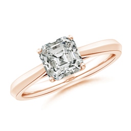 Asscher Diamond Solitaire Rings