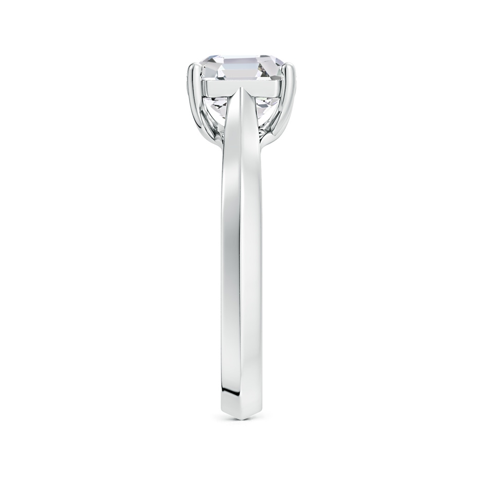 7.5mm HSI2 Square Emerald-Cut Diamond Knife-Edge Shank Trellis Engagement Ring in P950 Platinum side 299