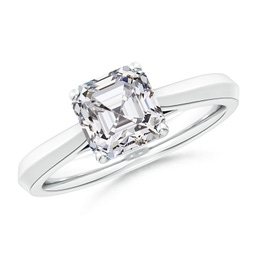 Asscher Diamond Solitaire Rings
