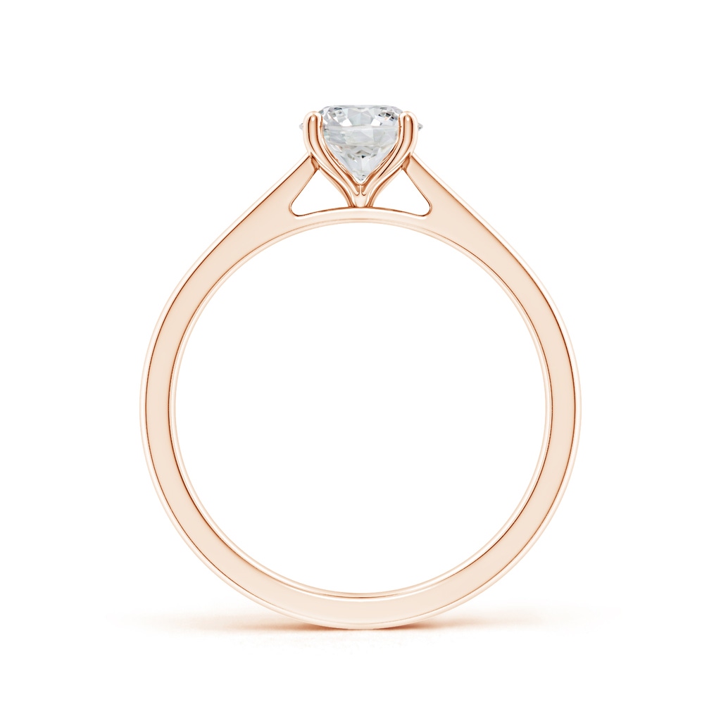 5.9mm HSI2 Round Diamond Reverse Tapered Shank Cathedral Engagement Ring in Rose Gold Side 199