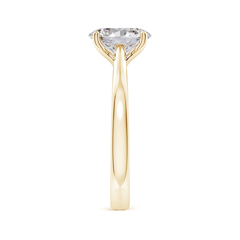 8.5x6.5mm IJI1I2 Oval Diamond Reverse Tapered Shank Cathedral Engagement Ring in Yellow Gold side 299