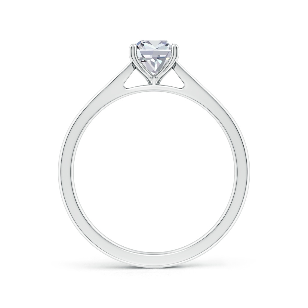 5.25mm HSI2 Cushion Diamond Reverse Tapered Shank Cathedral Engagement Ring in White Gold - side 199