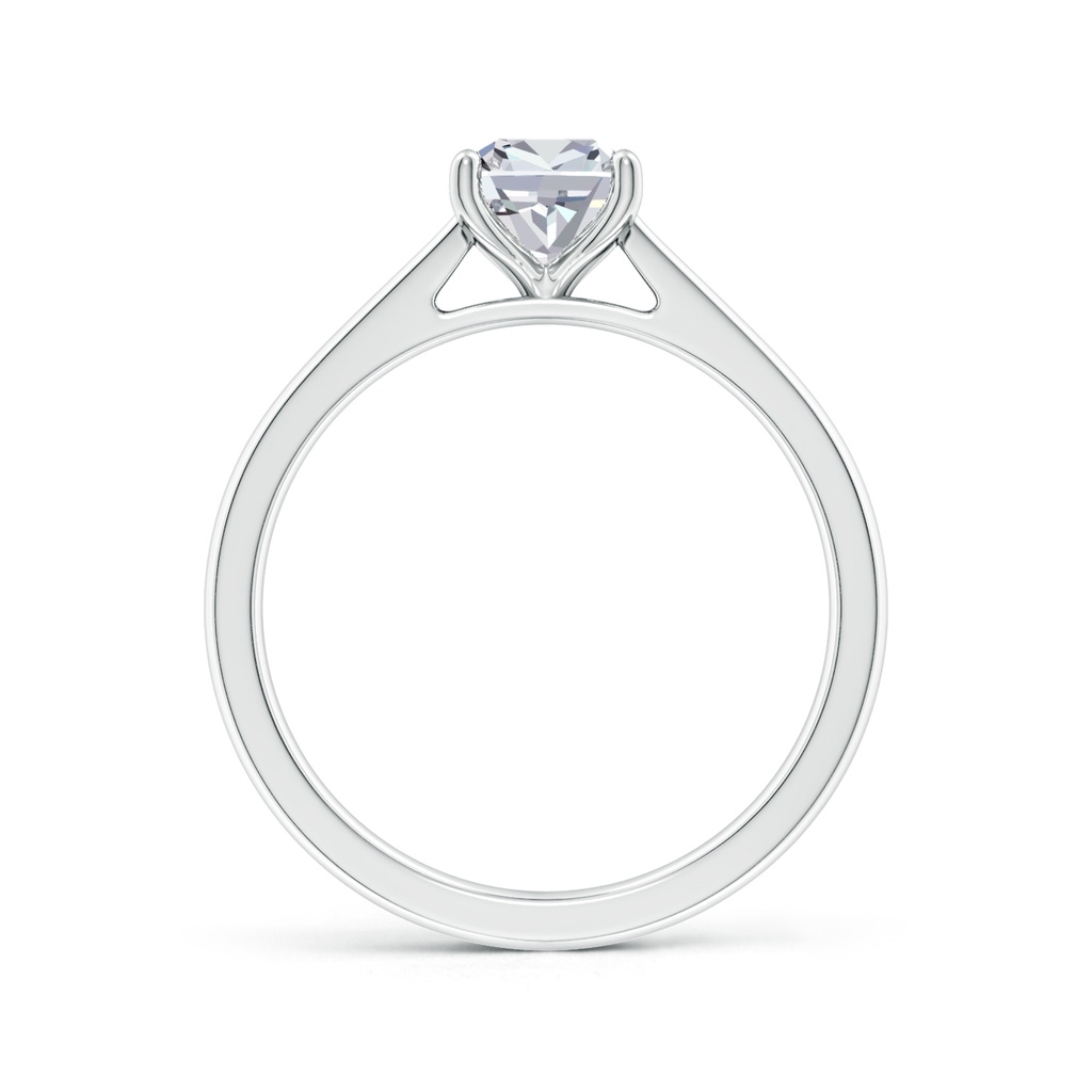 5.5mm HSI2 Cushion Diamond Reverse Tapered Shank Cathedral Engagement Ring in White Gold Side 199