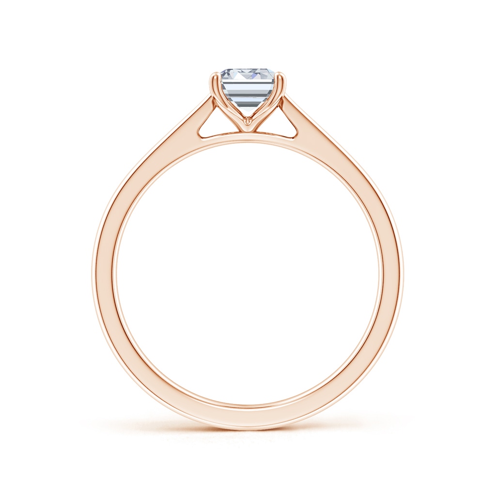 6.5x4.5mm HSI2 Emerald-Cut Diamond Reverse Tapered Shank Cathedral Engagement Ring in Rose Gold Side 199