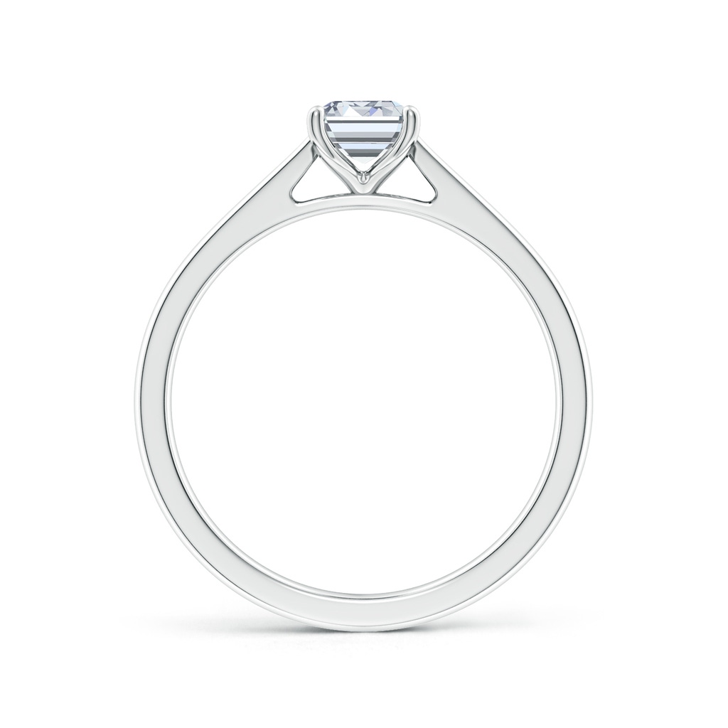6.5x4.5mm HSI2 Emerald-Cut Diamond Reverse Tapered Shank Cathedral Engagement Ring in White Gold - side 199