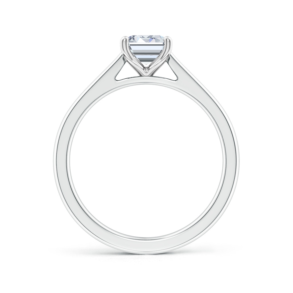 7.5x5.5mm HSI2 Emerald-Cut Diamond Reverse Tapered Shank Cathedral Engagement Ring in White Gold Side 199