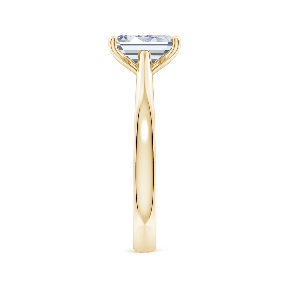 7.5x5.5mm HSI2 Emerald-Cut Diamond Reverse Tapered Shank Cathedral Engagement Ring in Yellow Gold side 299