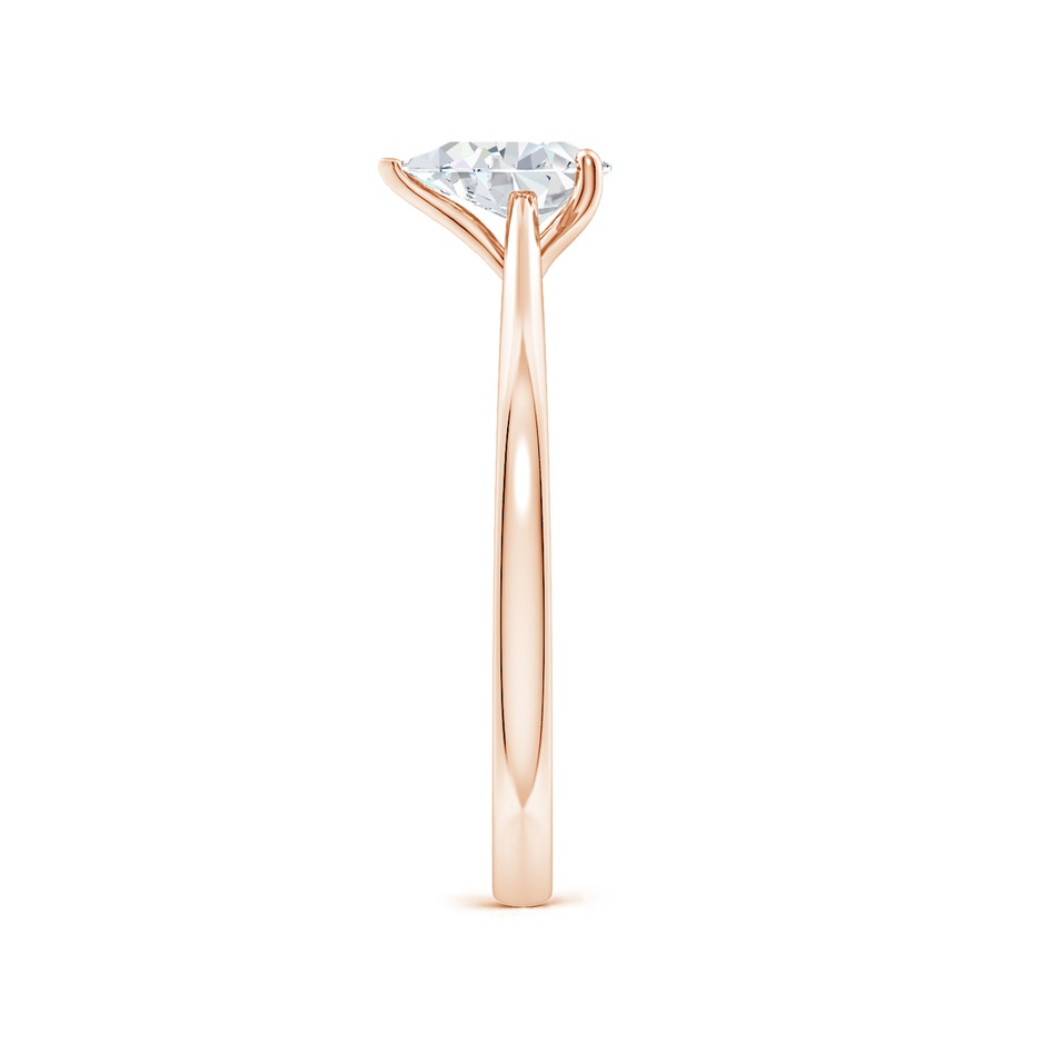 7x5mm GVS2 Pear Diamond Reverse Tapered Shank Cathedral Engagement Ring in Rose Gold side 299