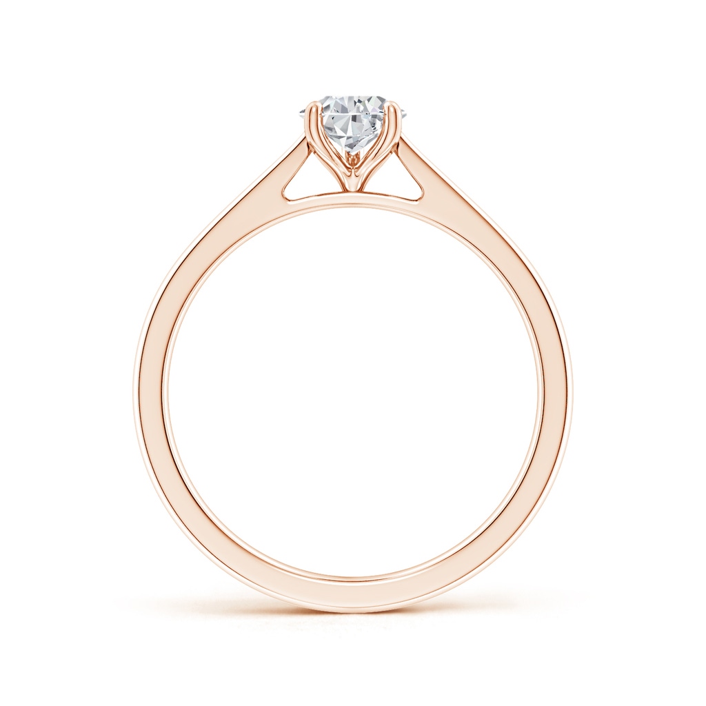 7x5mm HSI2 Pear Diamond Reverse Tapered Shank Cathedral Engagement Ring in Rose Gold Side 199