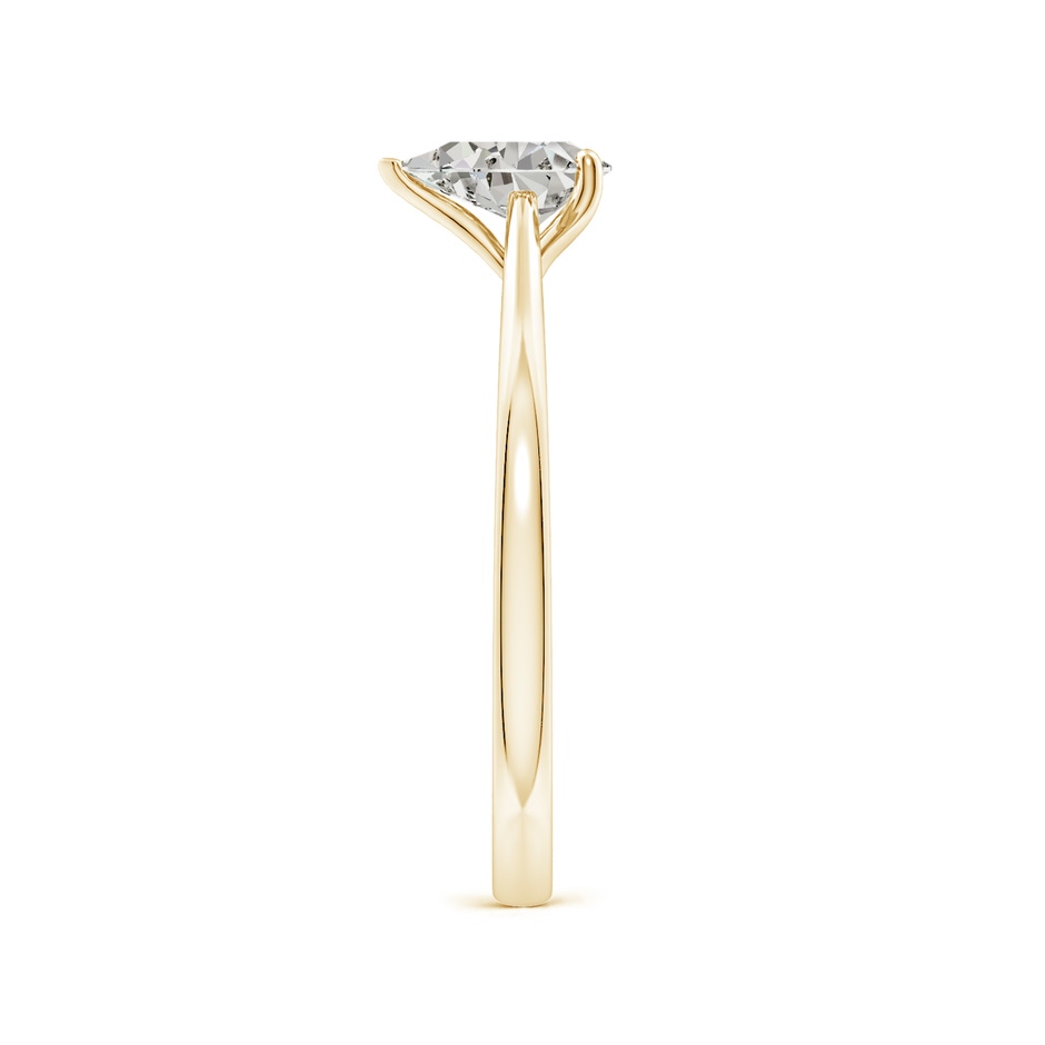 7x5mm KI3 Pear Diamond Reverse Tapered Shank Cathedral Engagement Ring in Yellow Gold side 299