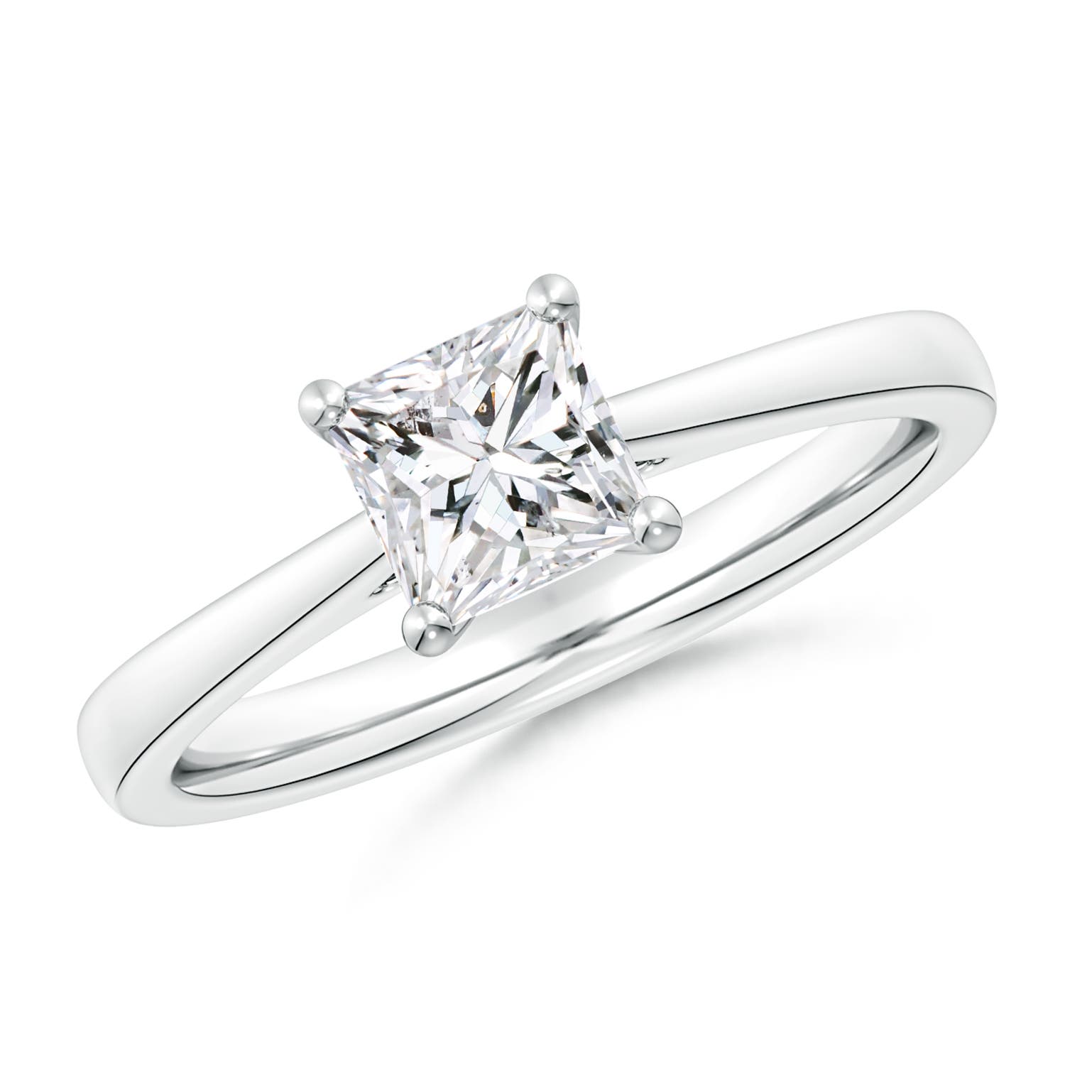 Princess cut cathedral hot sale engagement rings