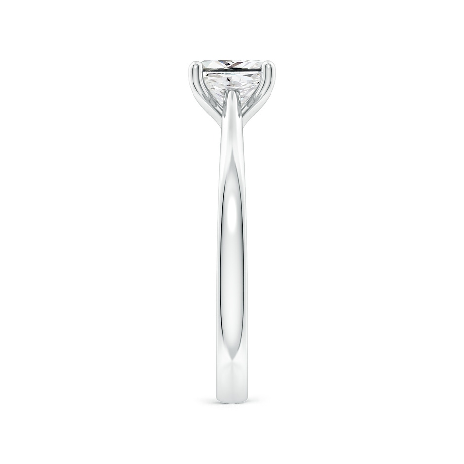5.5mm IJI1I2 Princess-Cut Diamond Reverse Tapered Shank Cathedral Engagement Ring in White Gold side 299