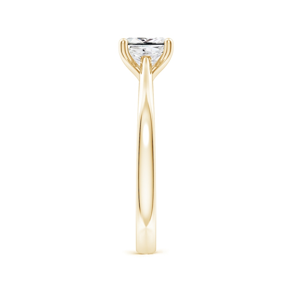 5.5mm IJI1I2 Princess-Cut Diamond Reverse Tapered Shank Cathedral Engagement Ring in Yellow Gold side 299