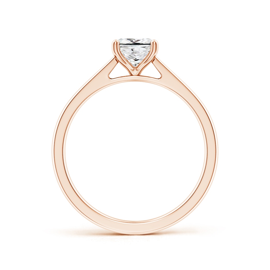 5mm IJI1I2 Princess-Cut Diamond Reverse Tapered Shank Cathedral Engagement Ring in Rose Gold side 199