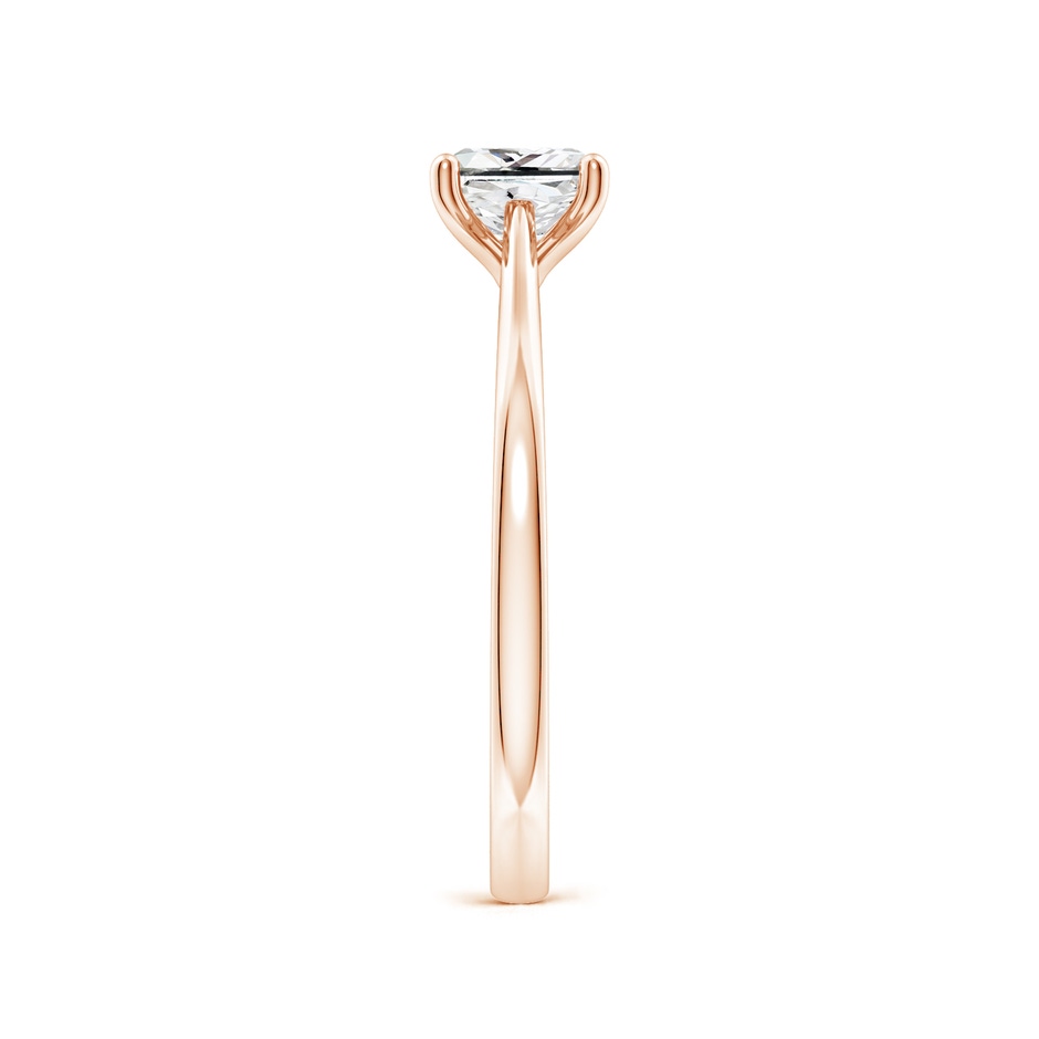5mm IJI1I2 Princess-Cut Diamond Reverse Tapered Shank Cathedral Engagement Ring in Rose Gold side 299