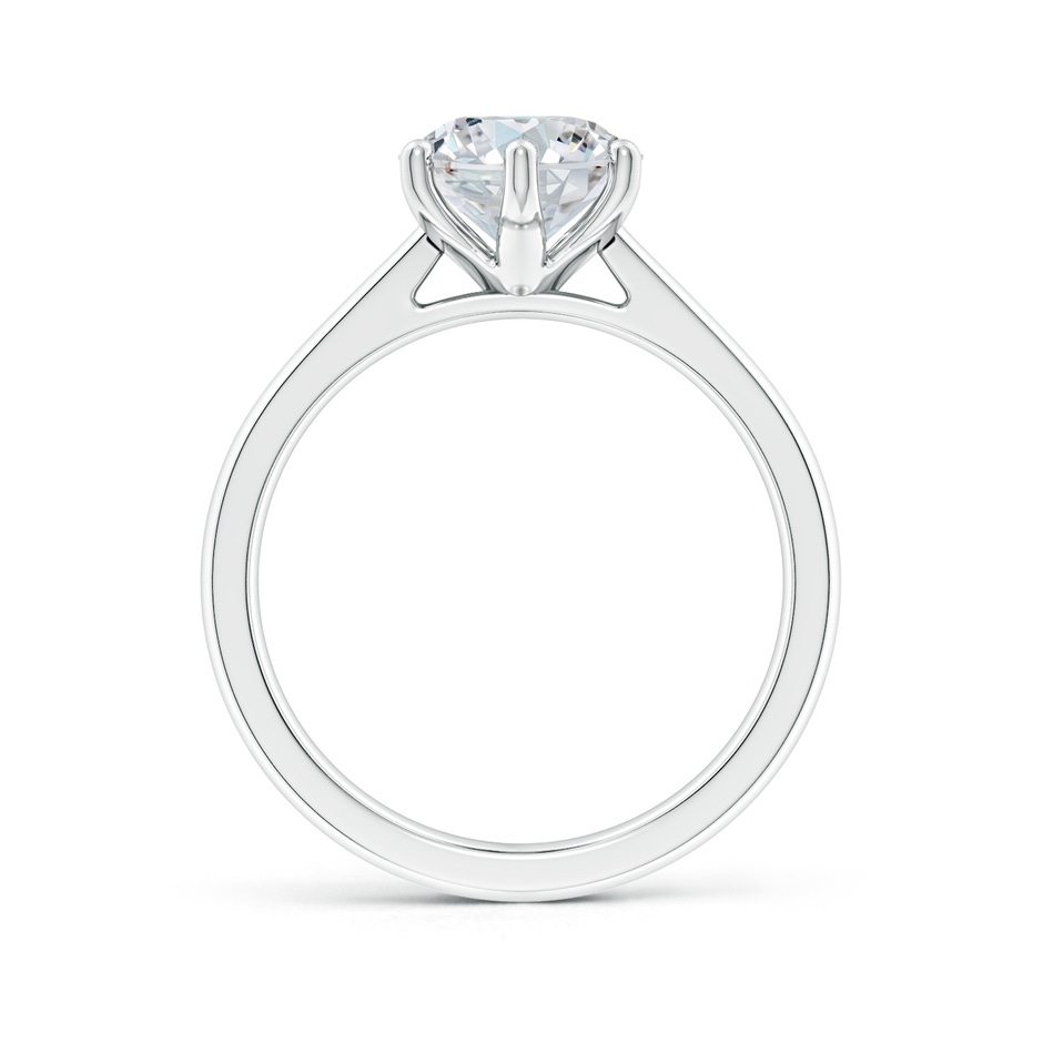 10x8mm GVS2 Oval Diamond Reverse Tapered Shank Cathedral Engagement Ring in P950 Platinum side 199