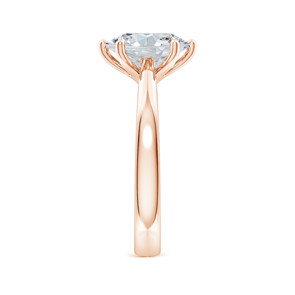 10x8mm GVS2 Oval Diamond Reverse Tapered Shank Cathedral Engagement Ring in Rose Gold side 299