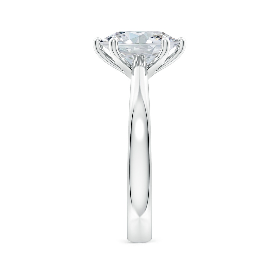 10x8mm GVS2 Oval Diamond Reverse Tapered Shank Cathedral Engagement Ring in White Gold side 299