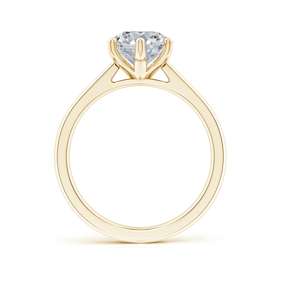 10x8mm HSI2 Oval Diamond Reverse Tapered Shank Cathedral Engagement Ring in Yellow Gold side 199
