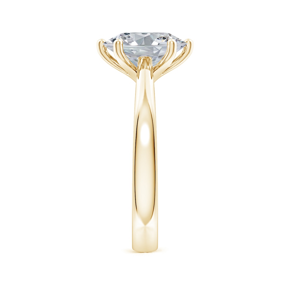 10x8mm HSI2 Oval Diamond Reverse Tapered Shank Cathedral Engagement Ring in Yellow Gold side 299