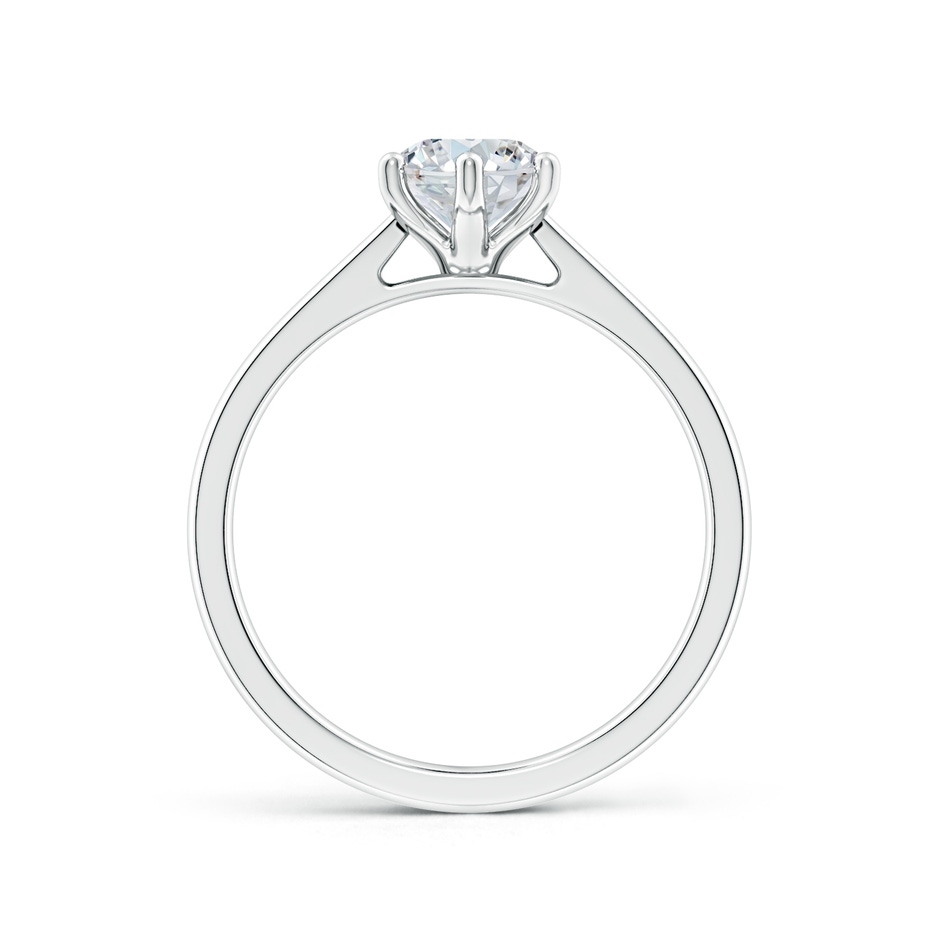 8.5x6.5mm GVS2 Oval Diamond Reverse Tapered Shank Cathedral Engagement Ring in P950 Platinum side 199