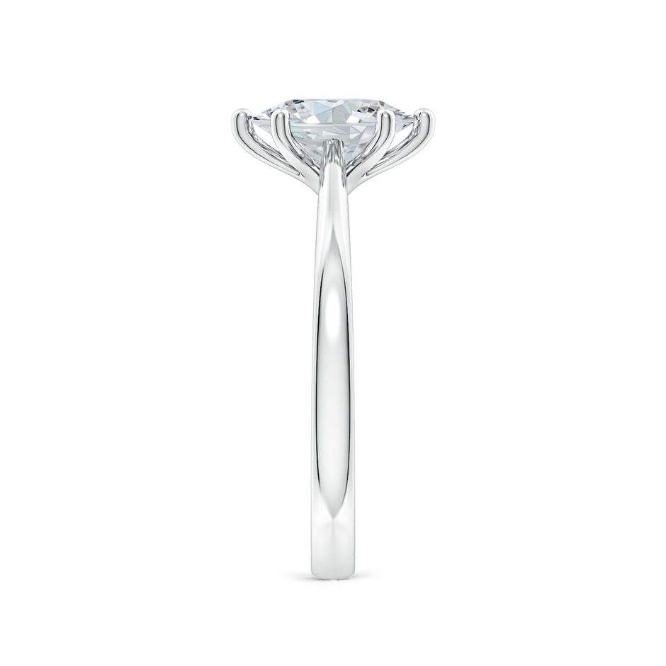 8.5x6.5mm GVS2 Oval Diamond Reverse Tapered Shank Cathedral Engagement Ring in P950 Platinum side 299