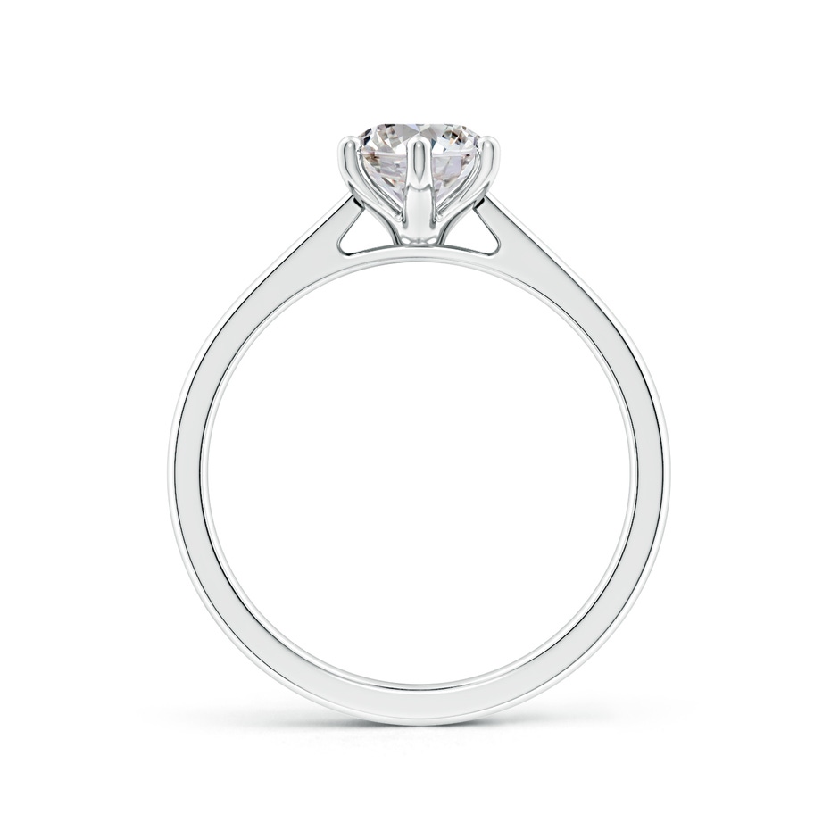 8.5x6.5mm IJI1I2 Oval Diamond Reverse Tapered Shank Cathedral Engagement Ring in P950 Platinum side 199
