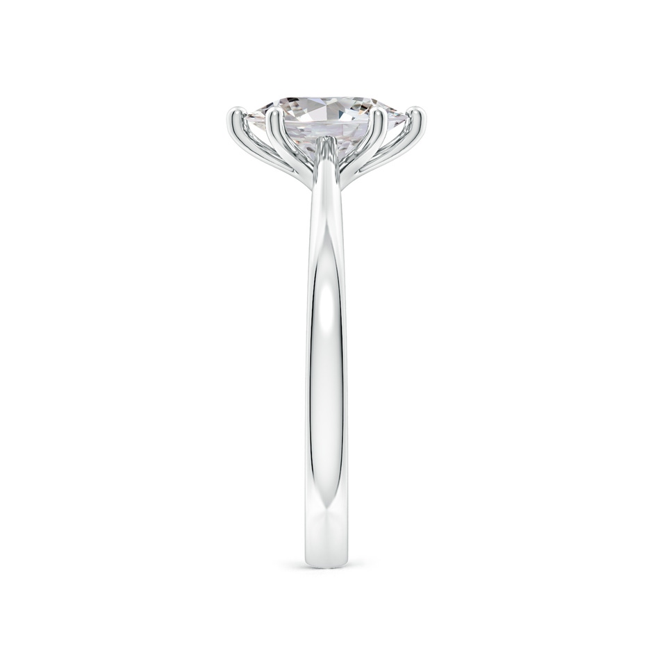 8.5x6.5mm IJI1I2 Oval Diamond Reverse Tapered Shank Cathedral Engagement Ring in P950 Platinum side 299