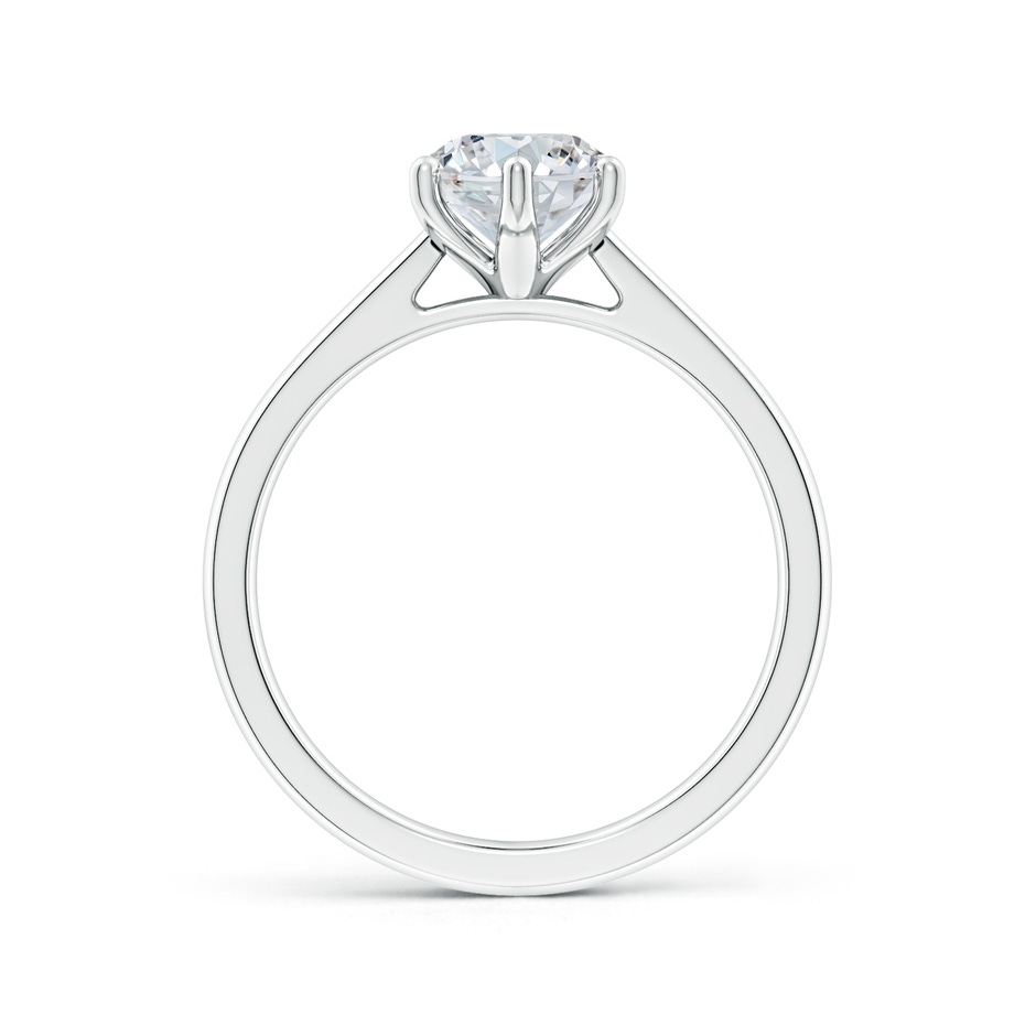 9x7mm GVS2 Oval Diamond Reverse Tapered Shank Cathedral Engagement Ring in P950 Platinum side 199