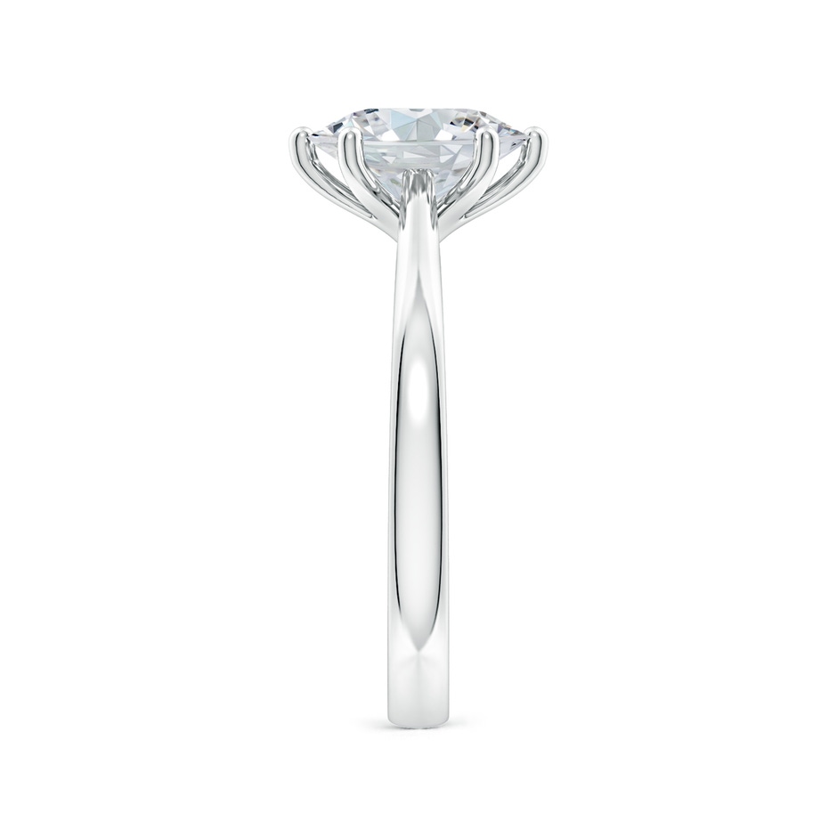 9x7mm GVS2 Oval Diamond Reverse Tapered Shank Cathedral Engagement Ring in P950 Platinum side 299