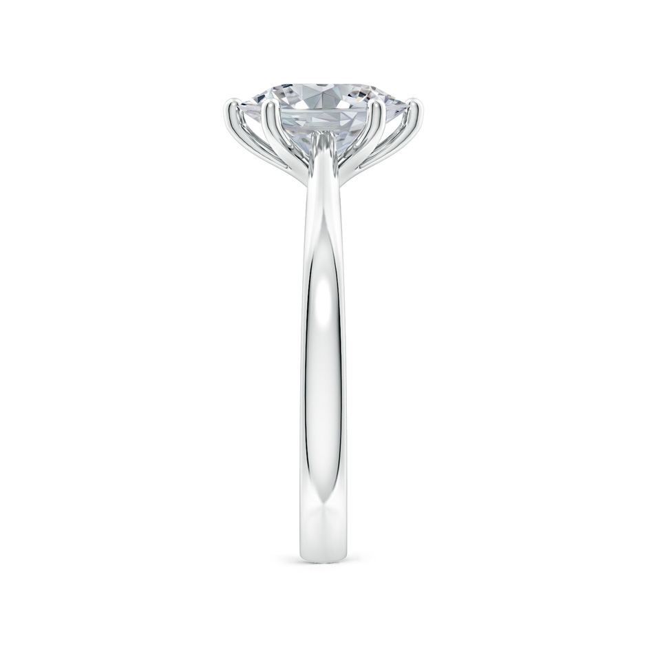 9x7mm HSI2 Oval Diamond Reverse Tapered Shank Cathedral Engagement Ring in P950 Platinum side 299