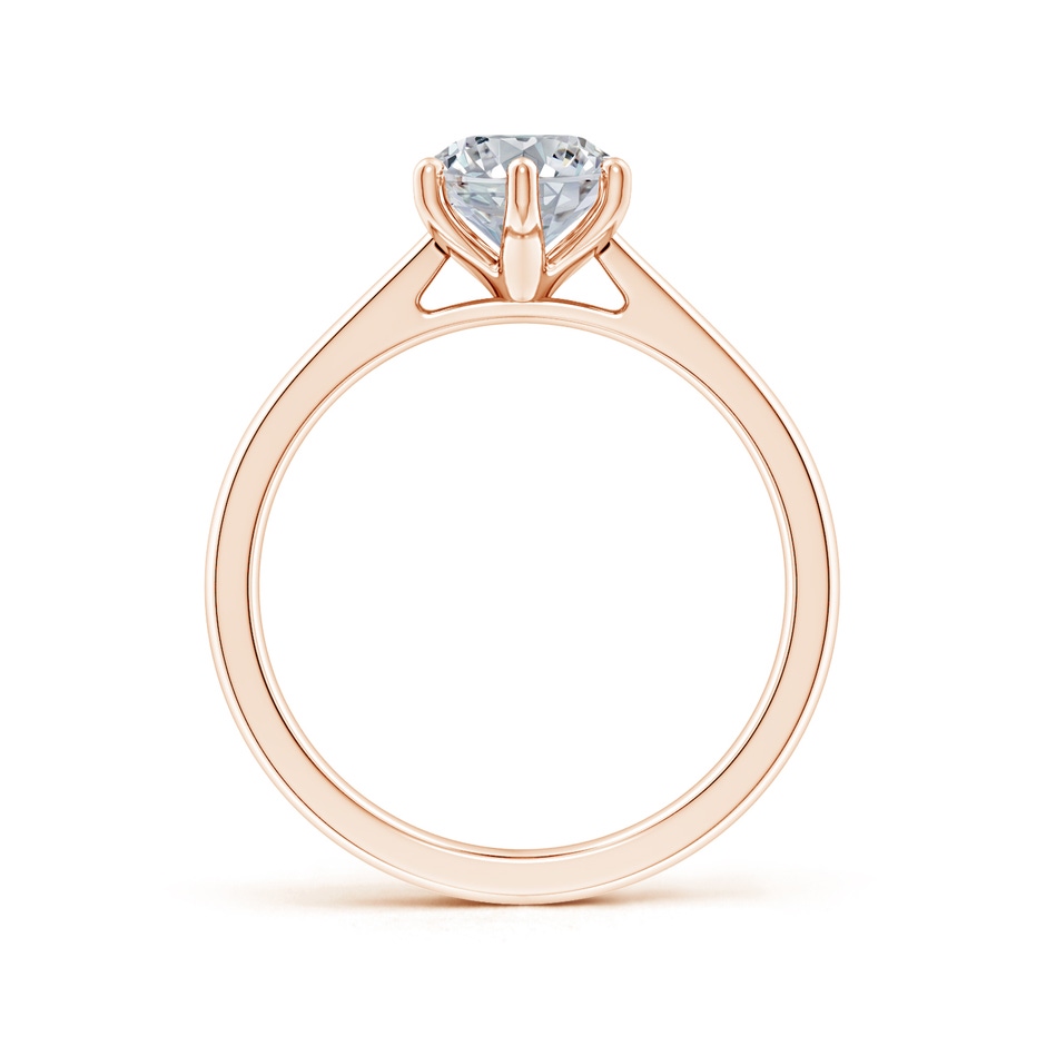 9x7mm HSI2 Oval Diamond Reverse Tapered Shank Cathedral Engagement Ring in Rose Gold side 199