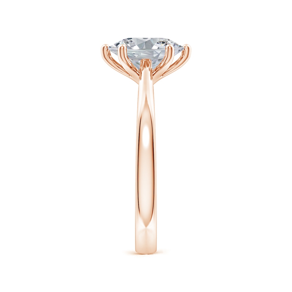 9x7mm HSI2 Oval Diamond Reverse Tapered Shank Cathedral Engagement Ring in Rose Gold side 299