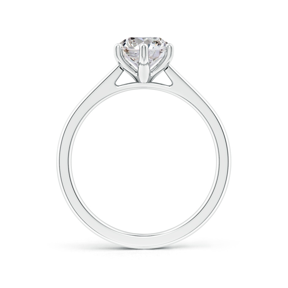 9x7mm IJI1I2 Oval Diamond Reverse Tapered Shank Cathedral Engagement Ring in P950 Platinum side 199