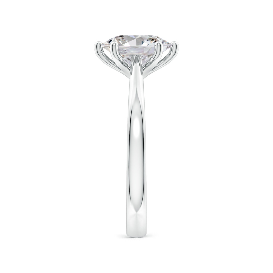 9x7mm IJI1I2 Oval Diamond Reverse Tapered Shank Cathedral Engagement Ring in P950 Platinum side 299