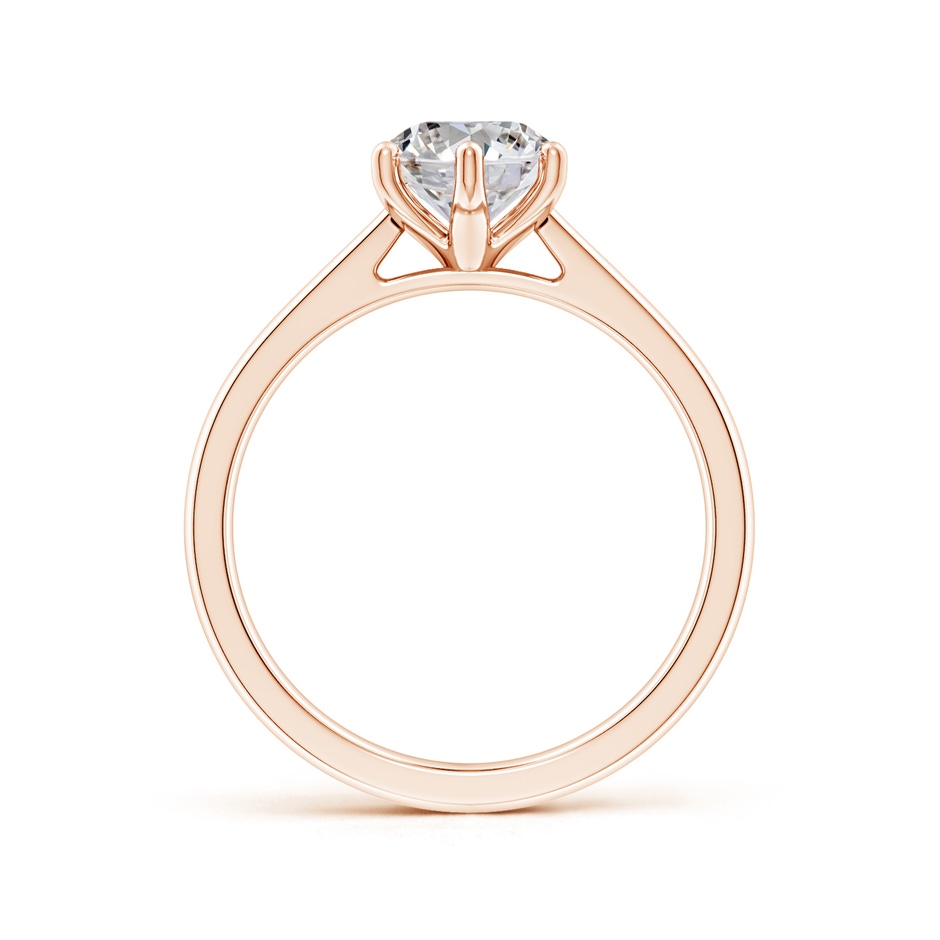 9x7mm IJI1I2 Oval Diamond Reverse Tapered Shank Cathedral Engagement Ring in Rose Gold side 199