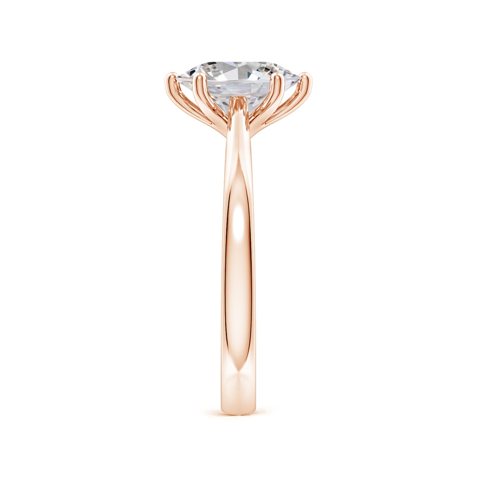 9x7mm IJI1I2 Oval Diamond Reverse Tapered Shank Cathedral Engagement Ring in Rose Gold side 299