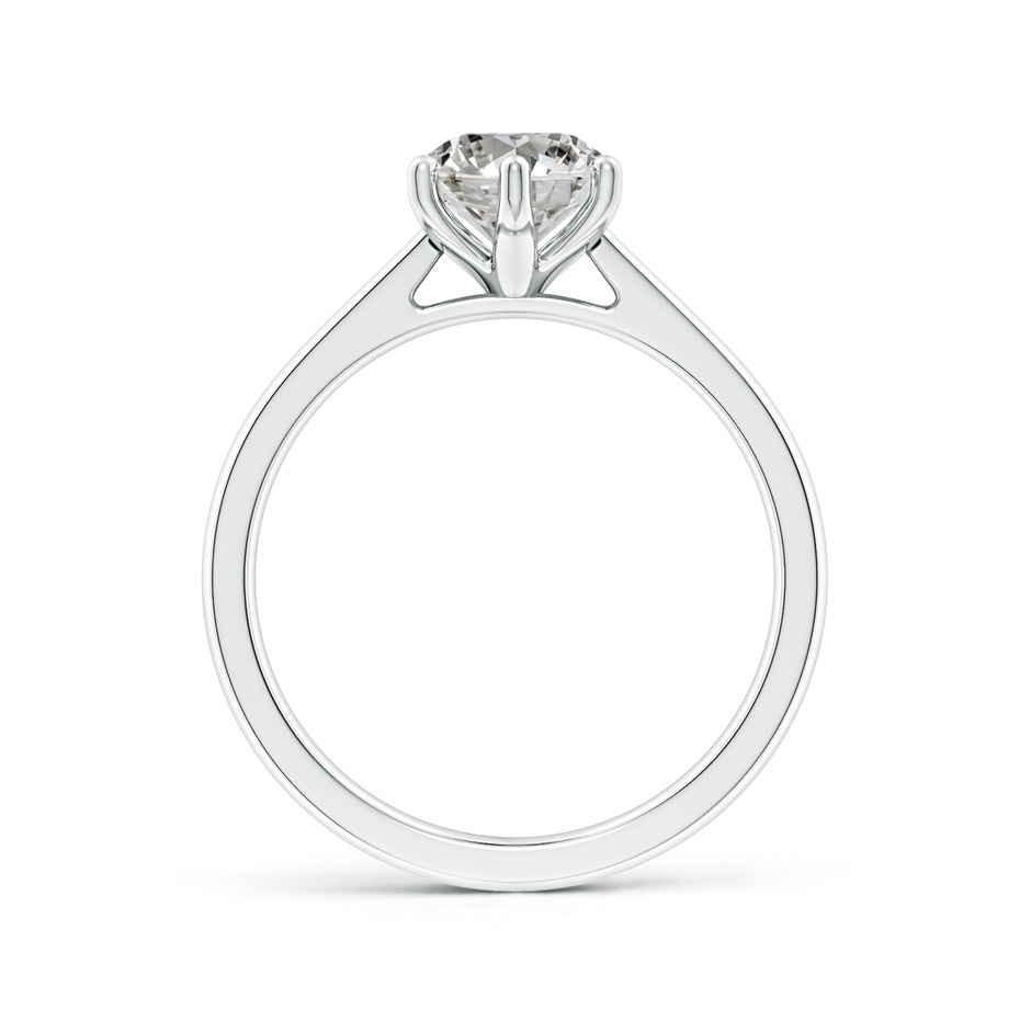 9x7mm KI3 Oval Diamond Reverse Tapered Shank Cathedral Engagement Ring in P950 Platinum side 199