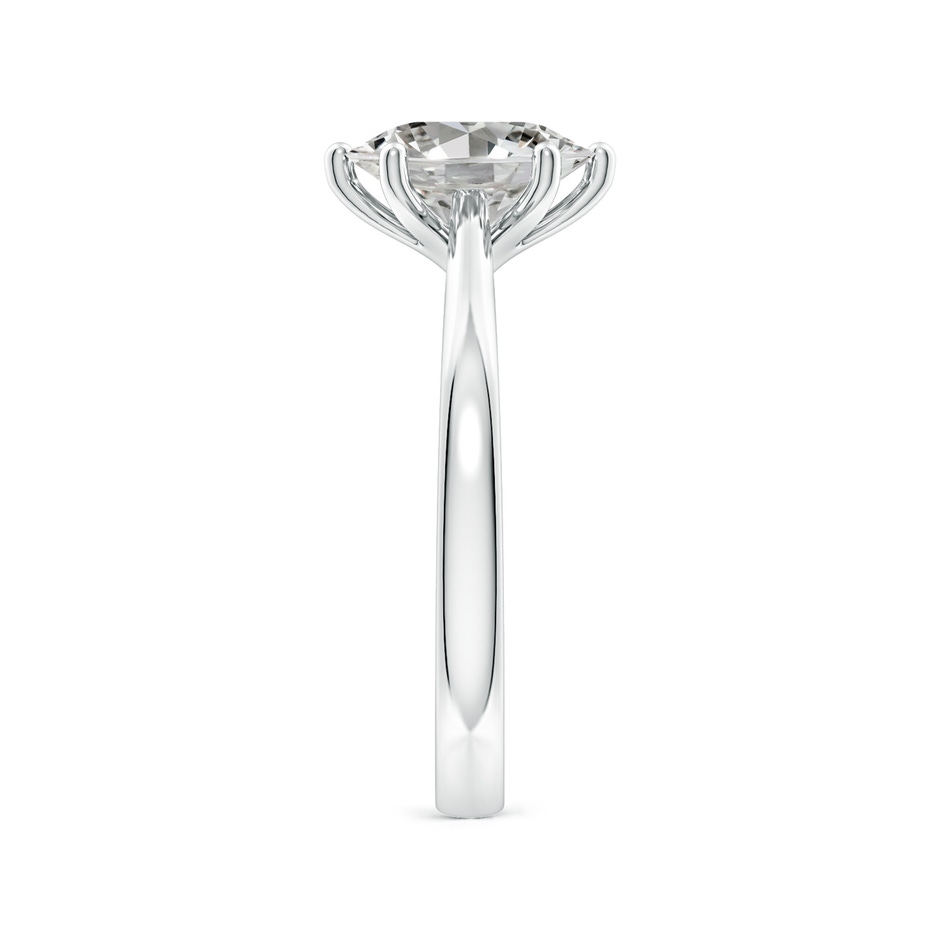 9x7mm KI3 Oval Diamond Reverse Tapered Shank Cathedral Engagement Ring in P950 Platinum side 299