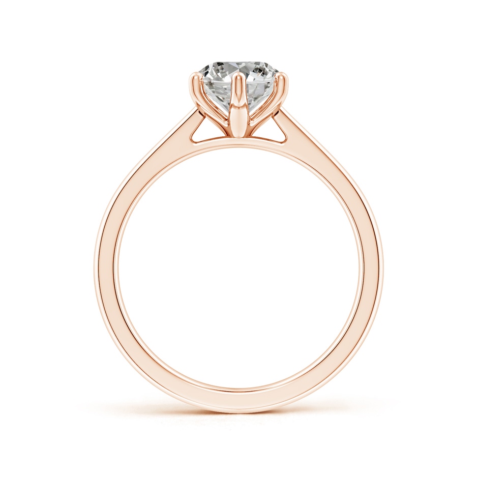 9x7mm KI3 Oval Diamond Reverse Tapered Shank Cathedral Engagement Ring in Rose Gold side 199