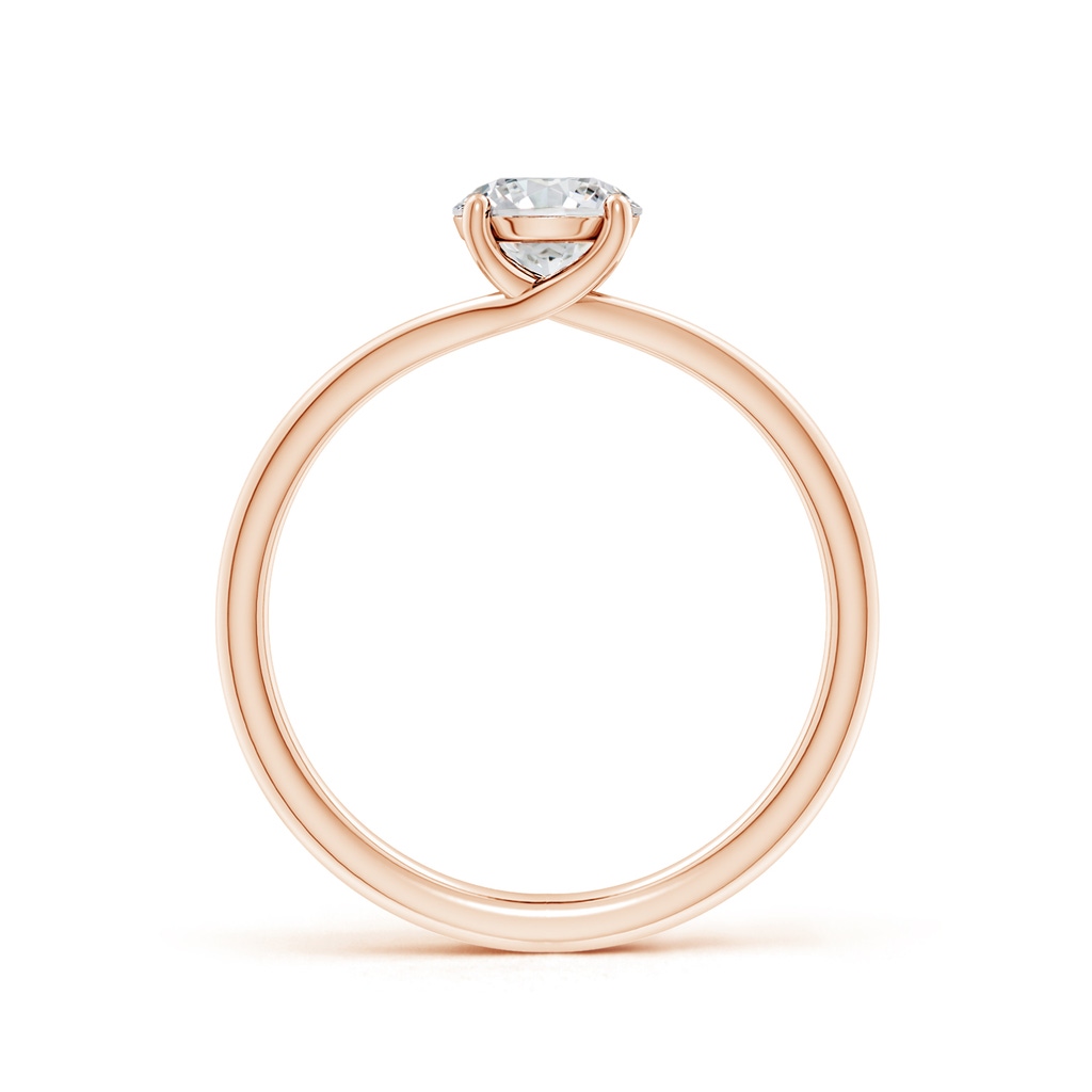 5.9mm HSI2 Round Diamond Double Shank Solitaire Engagement Ring in Rose Gold Side 199