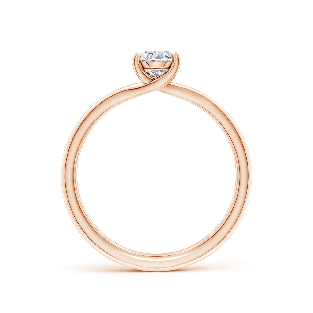 7x5mm HSI2 Pear Diamond Double Shank Solitaire Engagement Ring in Rose Gold Side 199