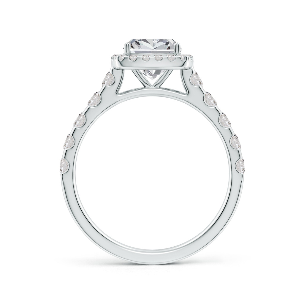 6.5mm IJI1I2 Cushion Diamond Halo Classic Engagement Ring in P950 Platinum Side 199